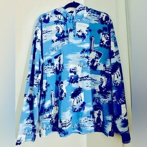 Polo Ralph Lauren Unisex Hoodie Pullover Size L, ALOHA Hawaiian Style Shirt